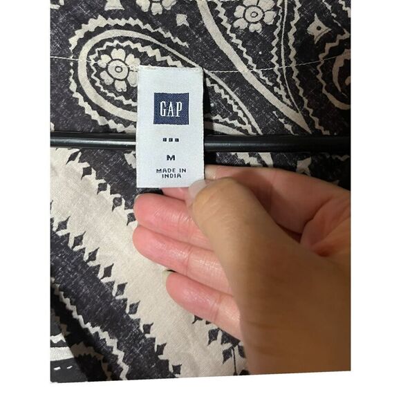 Vintage Y2K Gap Dark Brown Paisley Print Dress Size M - Picture 5 of 10